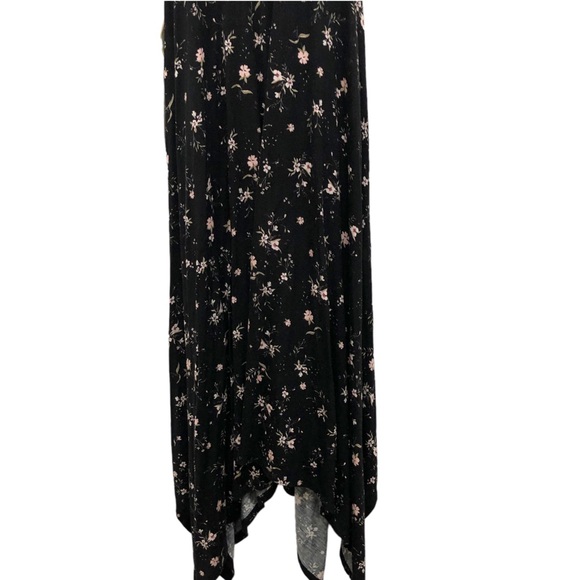 American Rag Maxi A-Line Strap Asymmetrical Rayon Dress W Size S Black/White - Picture 4 of 7